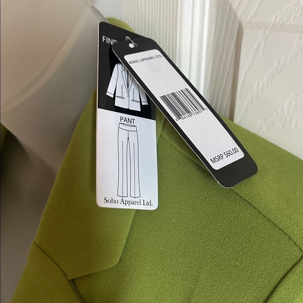 Soho Apparel Women’s Lime Green Chartreuse Blazer Jacket Small S NWT - Picture 4 of 8